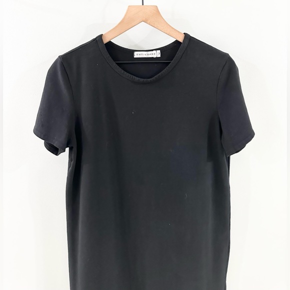 Cut Loose Short Sleeve Midi T-Shirt Dress Black Size Medium - Picture 2 of 5
